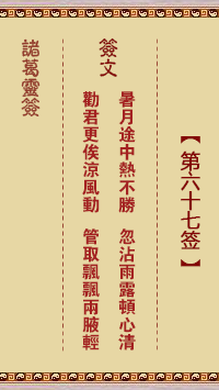 Zhuge Divine Sign 67th Sign