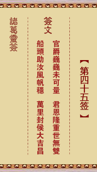 Zhuge Shenzang 45th Sign