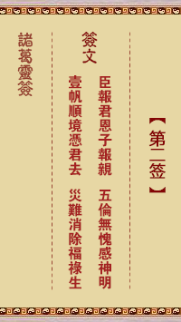 Zhuge Divine Sign 2nd Sign
