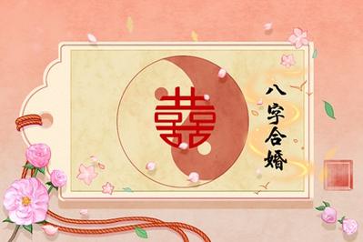What does the conjunction of husband and wife's houses in eight characters represent