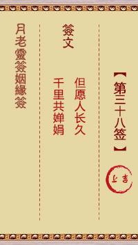 Lunar Elder Spiritual Sign for Marriage 38th Sign: Shang Ji