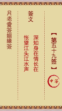 Lunar Elder Spiritual Sign for Marriage 59th Sign: Medium