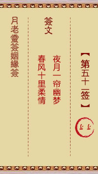 Lunar Elder Spiritual Sign for Marriage Sign 51: Shang Shang