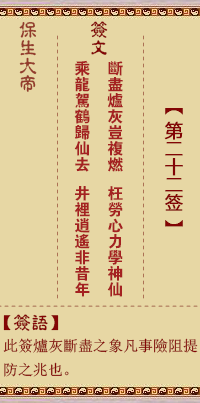 Bao Sheng Da Di Ling Zhi 22nd Sign: Broken, [Use Phage Gua]