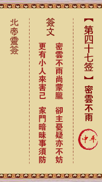 Beidi Lingzhi 47th Sign: Mi Yun Bu Yu Zhong Ping