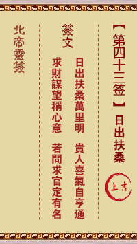 Beidi Lingzhi 43rd Sign: Sunrise Fusang Shangji