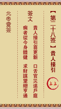 Beidi Lingzhi 28th Sign: Nobleman Receives Upper