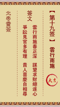 Beidi Lingzhi 19th Sign: Yunxing Yu Shi Da Ji